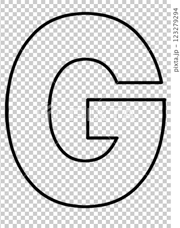 シンプルなアルファベットGのイラスト素材 シンプルなアルファベットGのイラスト素材 123279294