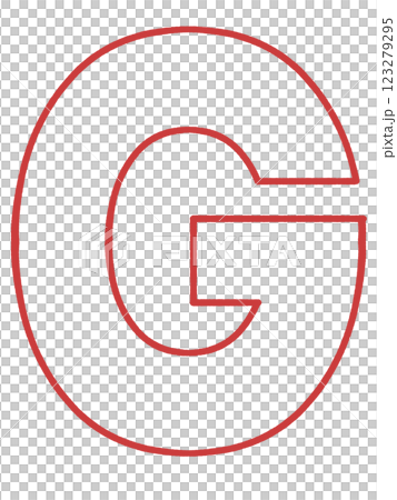 Simple alphabet G illustration material 123279295
