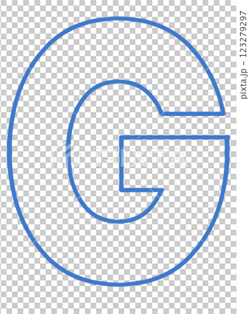 Simple alphabet G illustration material 123279297