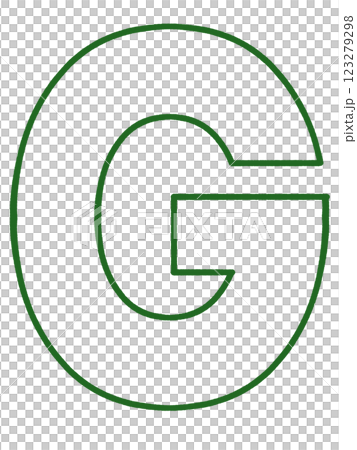 シンプルなアルファベットGのイラスト素材 シンプルなアルファベットGのイラスト素材 123279298