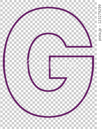 シンプルなアルファベットGのイラスト素材 シンプルなアルファベットGのイラスト素材 123279299