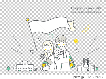 大學入學,新生,簡單而時尚的線描插畫 大學入學,新生,簡單而時尚的線描插畫 123279717