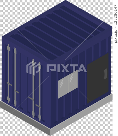 等距貨櫃房屋影像材料 123280147