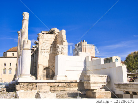 ギリシャ古代遺跡・古代アゴラの美しい景観 123280173