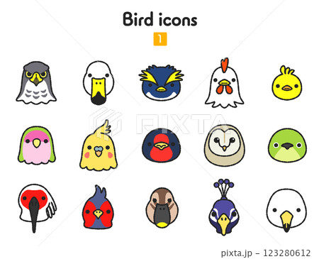 アイコン集〜鳥 123280612