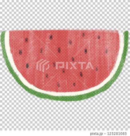 Illustration of a cut red watermelon 123281083