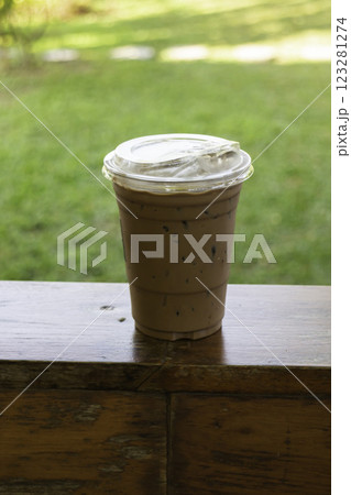 Iced chocolate mocha refreshment coffee drink Iced chocolate mocha refreshment coffee drink 123281274