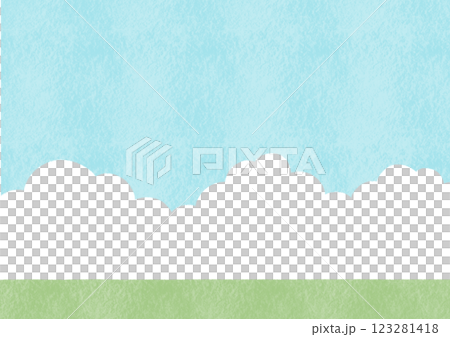 簡單可愛的積雨雲插圖 123281418