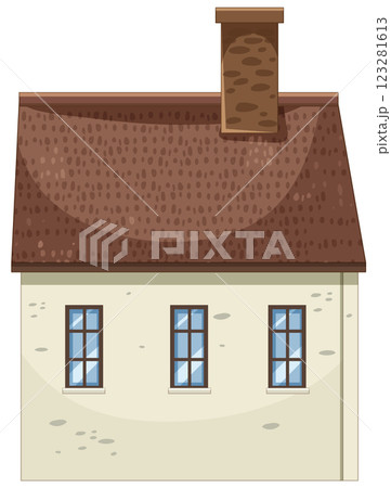 Charming Cottage with Brown Roof Charming Cottage with Brown Roof 123281613