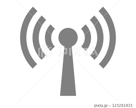 電波アイコン（アンテナ・通信のマーク） 123281915