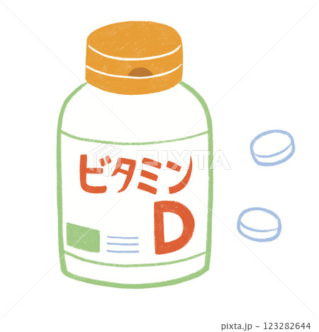 ビタミンDのサプリメント ビタミンDのサプリメント 123282644