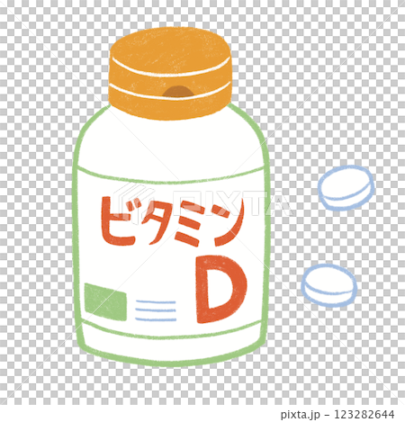 ビタミンDのサプリメント ビタミンDのサプリメント 123282644