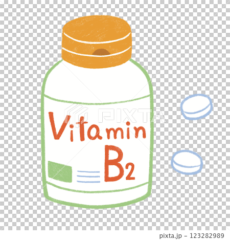 Vitamin B2 supplements 123282989