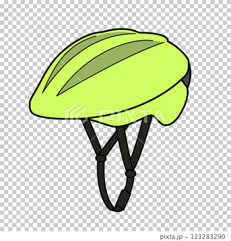 自転車用ヘルメット・グリーン 123283290