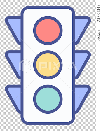 Simple illustration of a traffic light 123283345