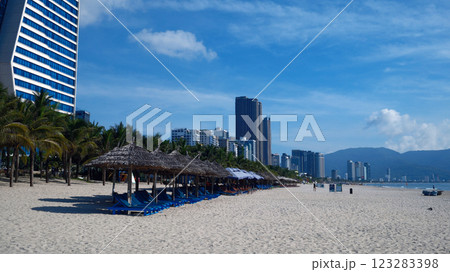 my khe beach and hotel is built near the beac in Da Nang, new resort city in middle vietnam my khe beach and hotel is built near the beac in Da Nang, new resort city in middle vietnam 123283398
