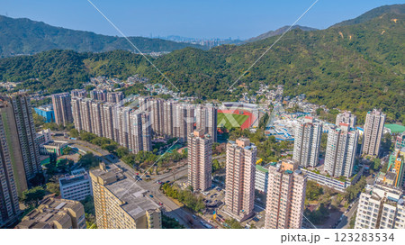 Jan 30 2025 Tai Po Skyline Urban Landscape Scenic View Hong Kong 123283534