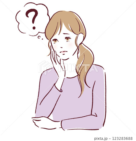 想像をしてもわからない若い女性 123283688