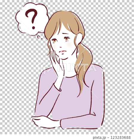 想像をしてもわからない若い女性 123283688