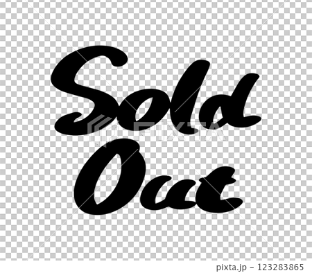 Handwritten lettering "Sold Out" Vector illustration Handwritten lettering "Sold Out" Vector illustration 123283865