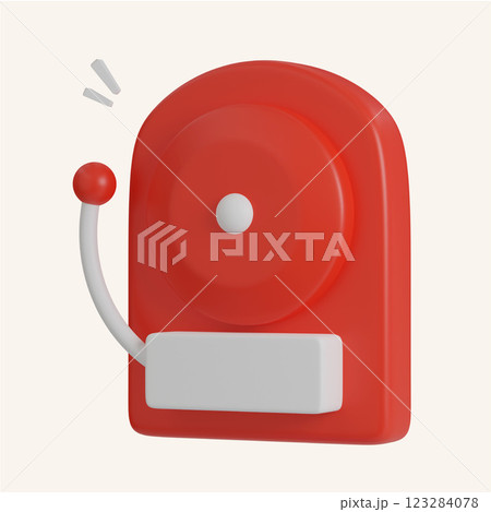 School alarm icons. minimal 3D Illustration School Education. 123284078