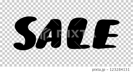 Handwritten lettering "SALE" Vector illustration 123284131