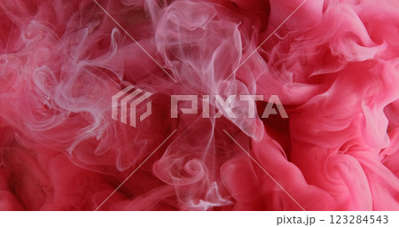Ink smoke. Paint water drop. Defocused pink color vapor texture cloud splash swirl wave floating spreading abstract art background. Ink smoke. Paint water drop. Defocused pink color vapor texture cloud splash swirl wave floating spreading abstract art background. 123284543