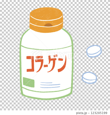 コラーゲンのサプリメント 123285199