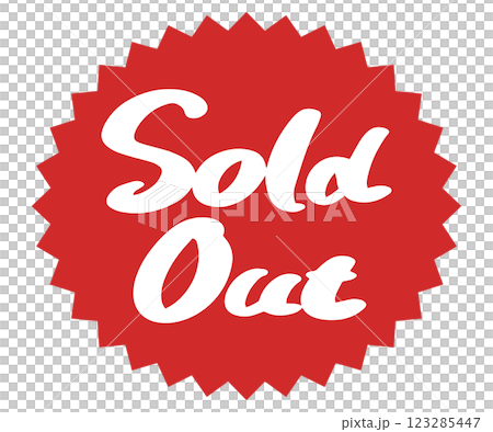 Sold out handwritten icon vector illustration Sold out handwritten icon vector illustration 123285447