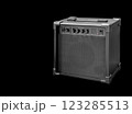 guitar amplifier on black background, with EQ for bass electric guitar 123285513