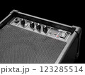 guitar amplifier on black background, with EQ for bass electric guitar 123285514