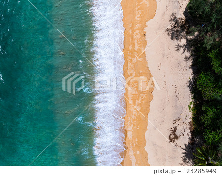 Summer seascape beautiful waves,Tropical sea water in sunny day, Top view from drone camera,Amazing ocean colorful nature background, Beautiful bright sea waves splashing on beach sand Summer seascape beautiful waves,Tropical sea water in sunny day, Top view from drone camera,Amazing ocean colorful nature background, Beautiful bright sea waves splashing on beach sand 123285949