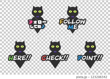 貓形字母貼紙套裝 貓形字母貼紙套裝 123286342