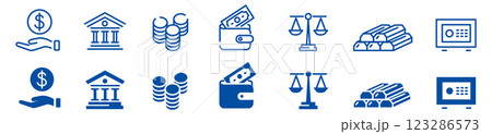銀行 お金 アイコン 123286573