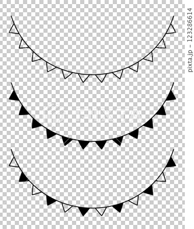 Black garland curve frame set Black garland curve frame set 123286614