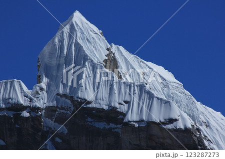 Pointed peak Lobuche East, Nepal. Pointed peak Lobuche East, Nepal. 123287273