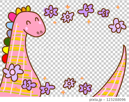 Colorful dinosaur frame 01 Colorful dinosaur frame 01 123288096