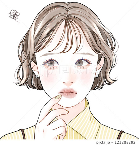 くちびるがガサガサの女性 123288292