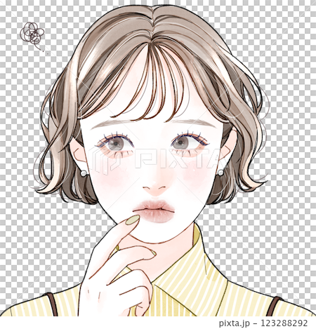 くちびるがガサガサの女性 123288292