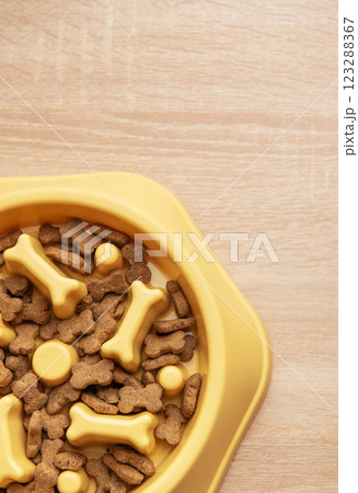 Slow feeder dog bowl preventing gulping and improving digestion Slow feeder dog bowl preventing gulping and improving digestion 123288367