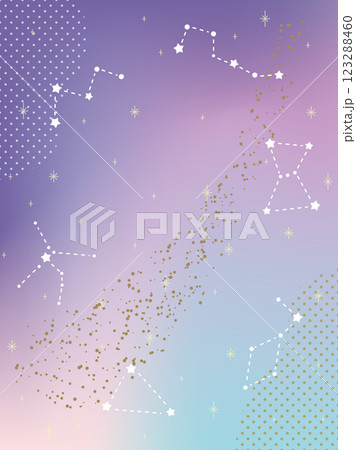 メルヘンな星空の背景素材 123288460