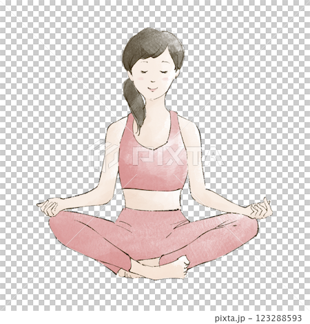 瞑想する女性 123288593
