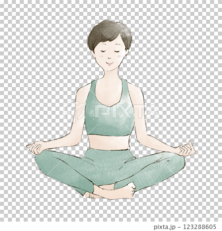 Women who meditate Women who meditate 123288605