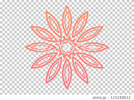 Pink gradient pretty flower icon Pink gradient pretty flower icon 123288612