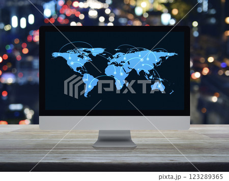 Technology communication online concept, Elements of this image furnished by NASA 123289365