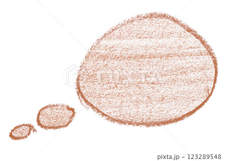 Separate brown speech bubbles on transparent background. 123289548