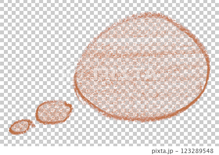 Separate brown speech bubbles on transparent background. 123289548
