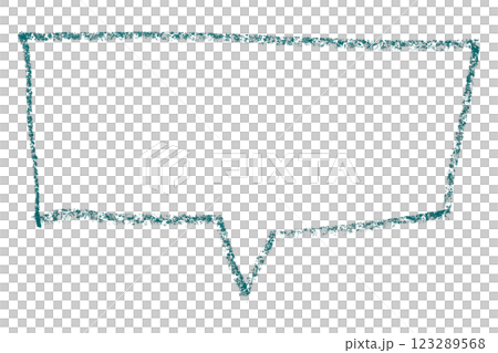 Separate green speech bubble on transparent background 123289568
