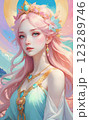 ドレスを着た少女　女神 123289746
