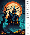 ハロウィーン背景 123289983